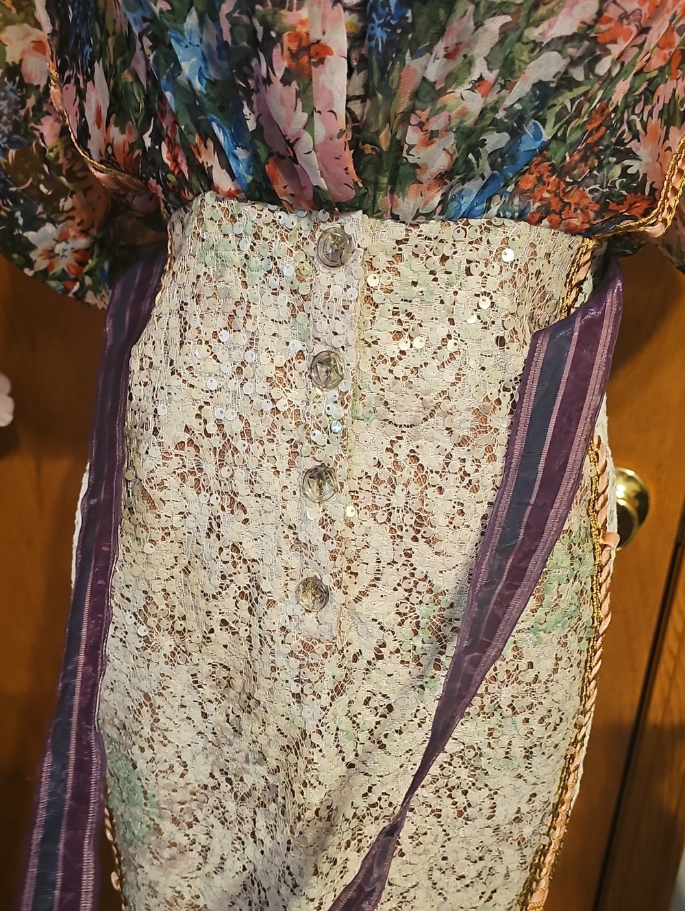 Byron Lars Multi Print Sequin Dress - Picture 3 of 8